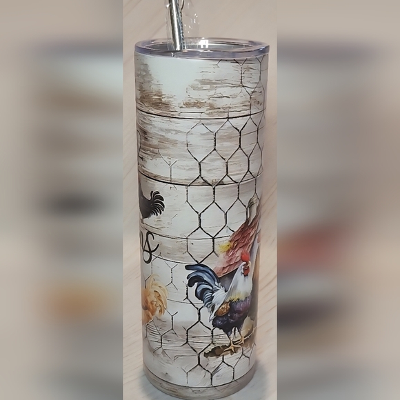 Tumbler Chicken Themed NWOT - Picture 2 of 3